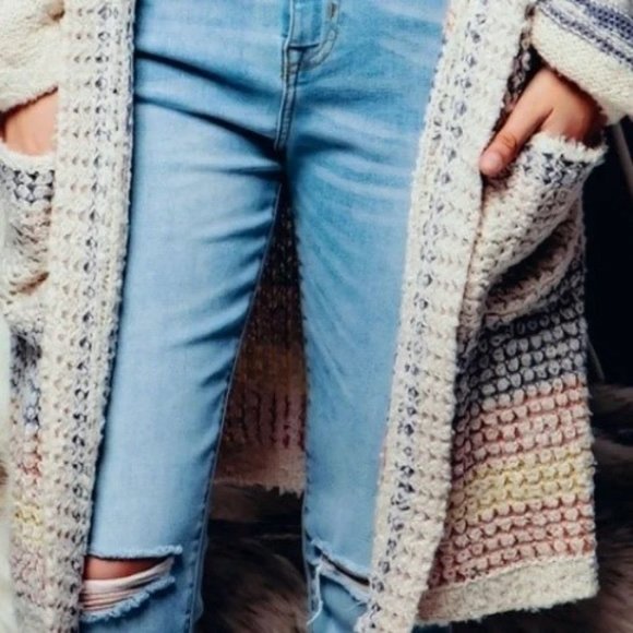 ✨4X HP✨ Oversized Boyfriend Striped Open Cardigan - M/L - Picture 7 of 15